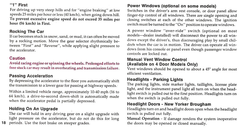 1977 Chrysler Owners Manual Page 35